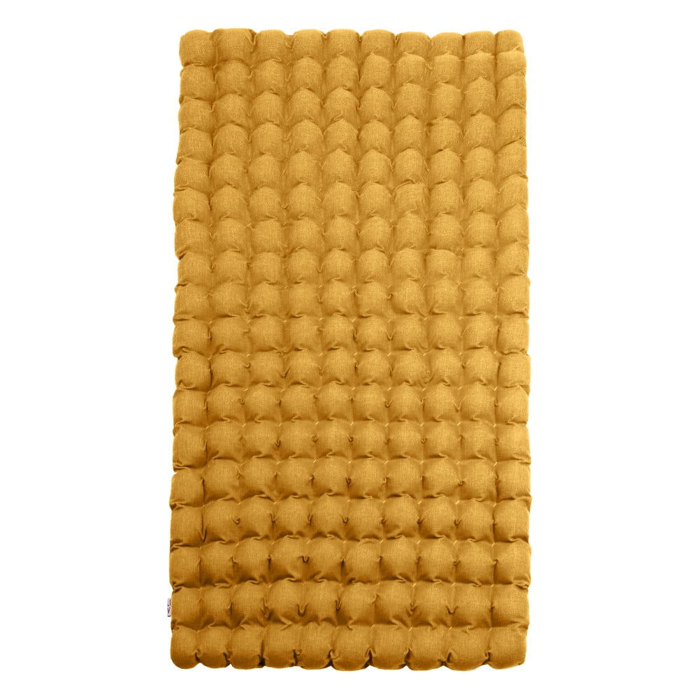 Tmavožltý relaxačný masážny matrac Linda Vrňáková Bubbles 110 × 200 cm